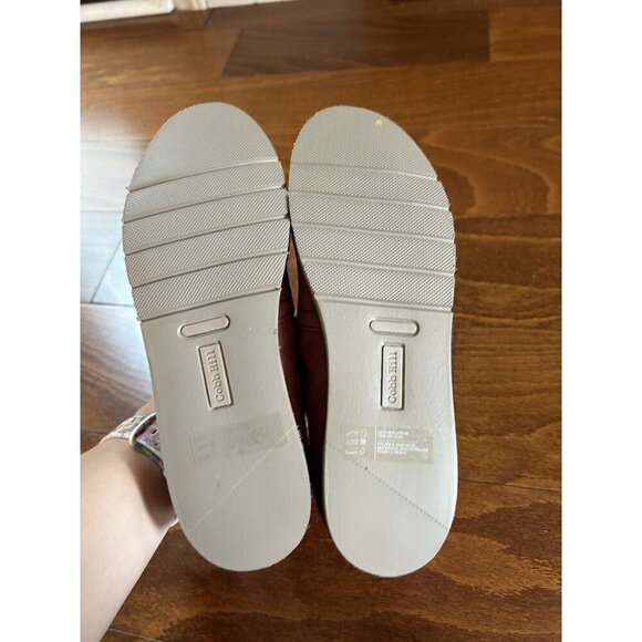 Cobb Hill Women's Slip-on 6 M Red Rust Flat Loafers Suede Closed Toe NEW - Picture 5 of 6